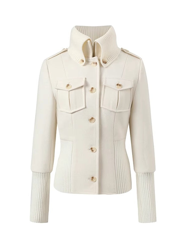 Vintage Sailor Collar Woolen Jacket
