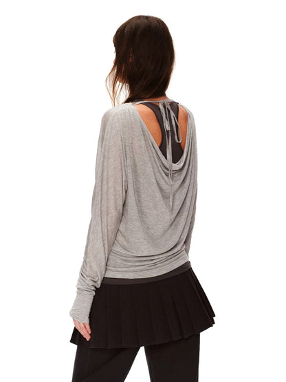 Lyocell Two-Piece Draped Top