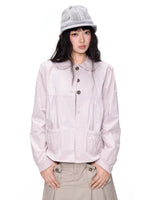 Polka Dot Doll Collar Shirt