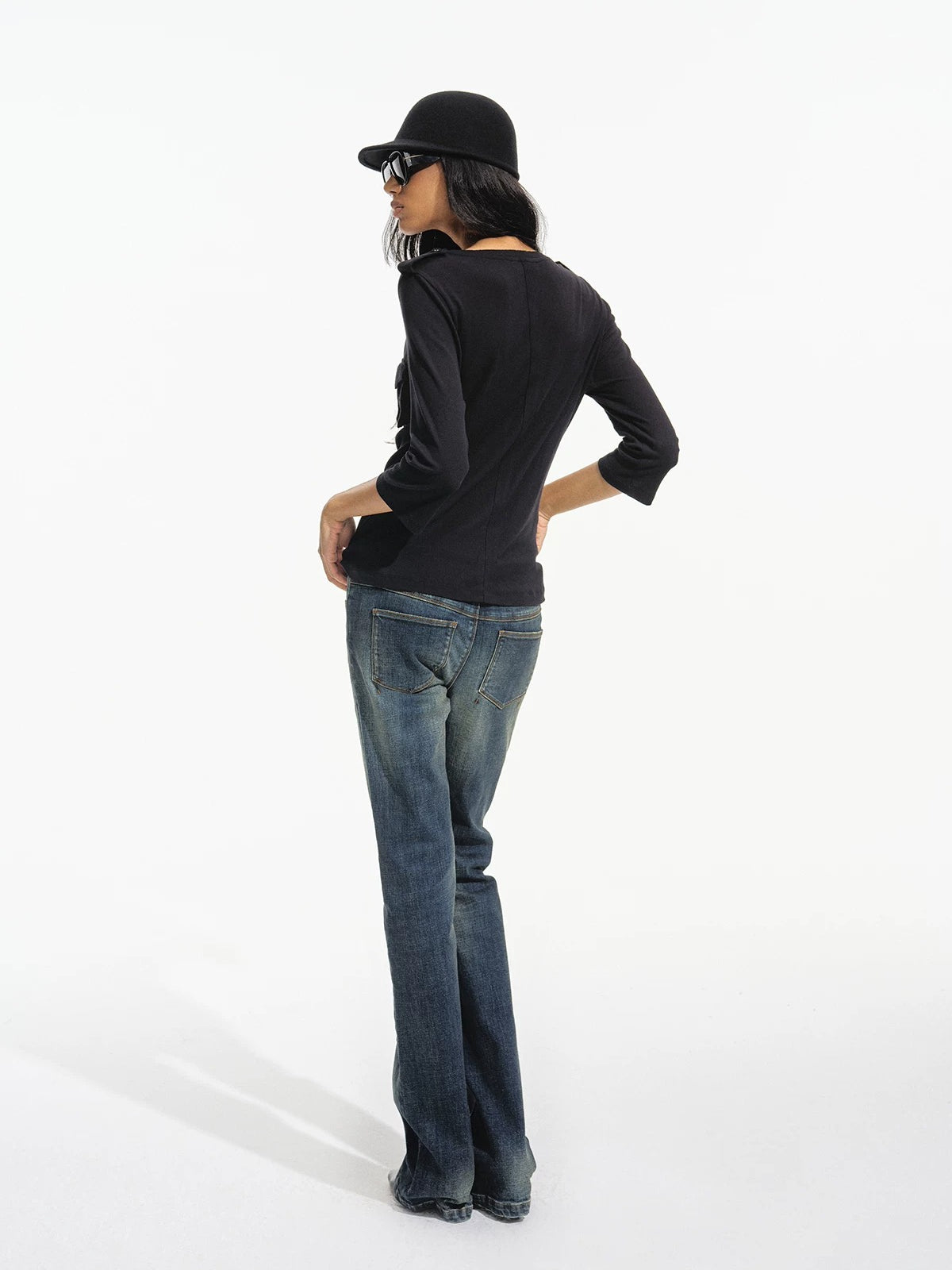 Low Rise Flare Jeans