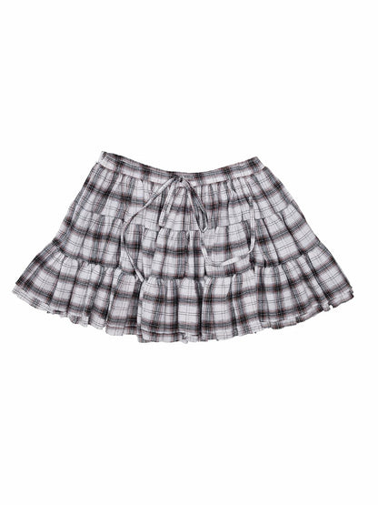 Plaid Shirt &amp; Skort Set