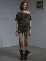 Printed Off Shoulder Tee