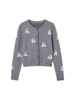 Dog Jacquard Cardigan