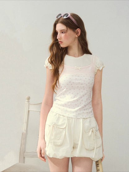 Floral Patchwork Layered Lace Tee