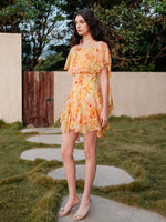 Soffio Floral Chiffon Dress