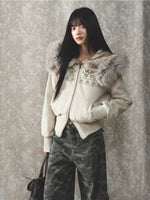 Vintage Rhinestone Graphic Hoodie Jacket