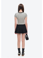 Neckline Bow Cotton T-shirt