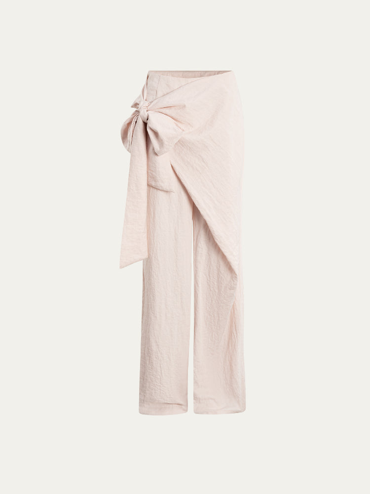 Creamy Pink Apron-Designed Sun-Protective Pants