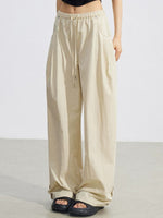 Cargo Pleated Wide-Leg Pants