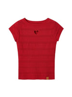 Heart Cutout Linen Tee