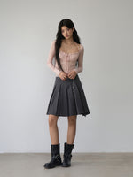 Lace Panel Beaded Acetate T-shirt