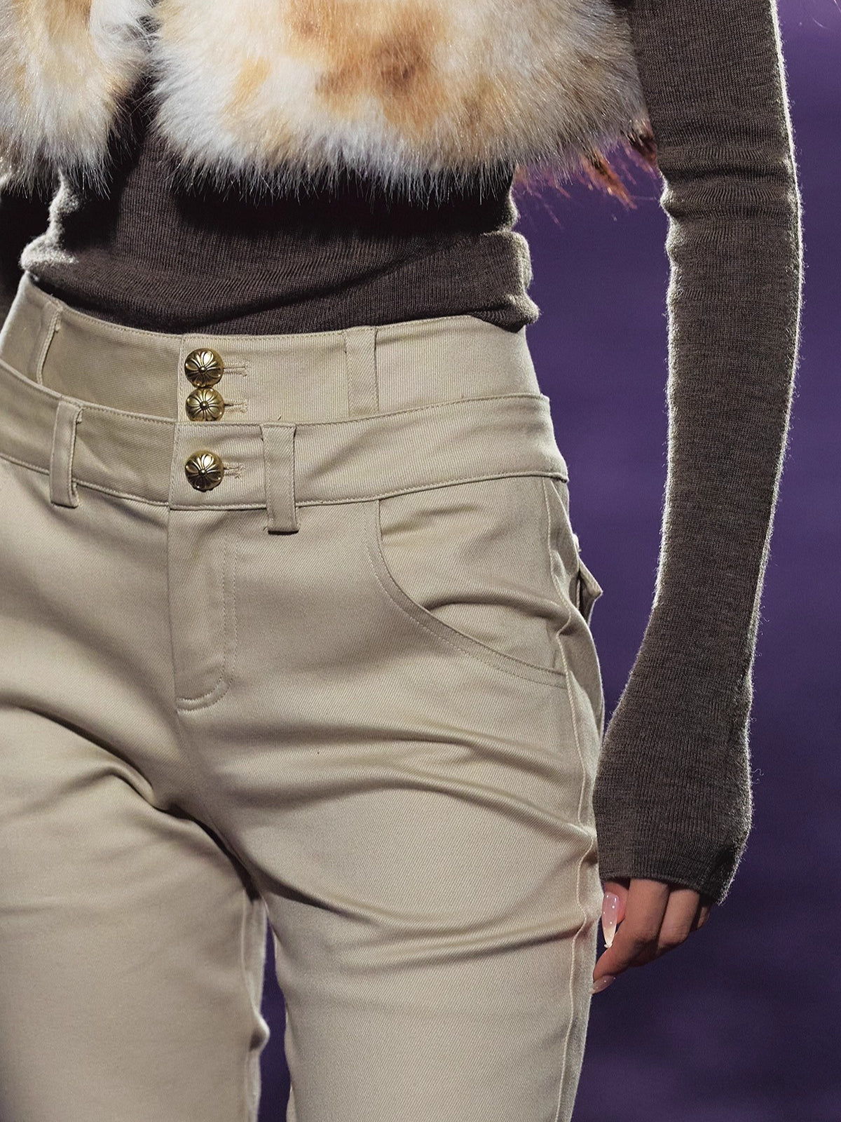 Double-Waist Stretch Skinny Jeans