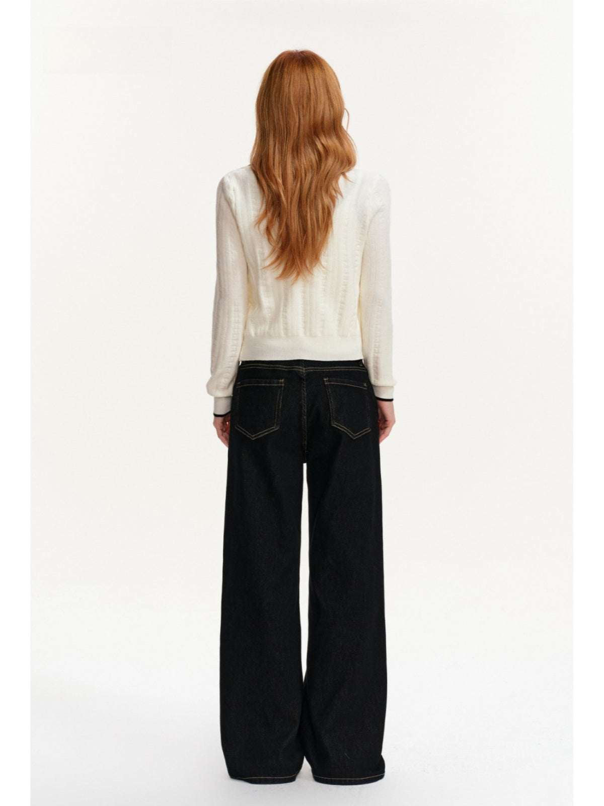 Contrast Trim Knit Twin Set