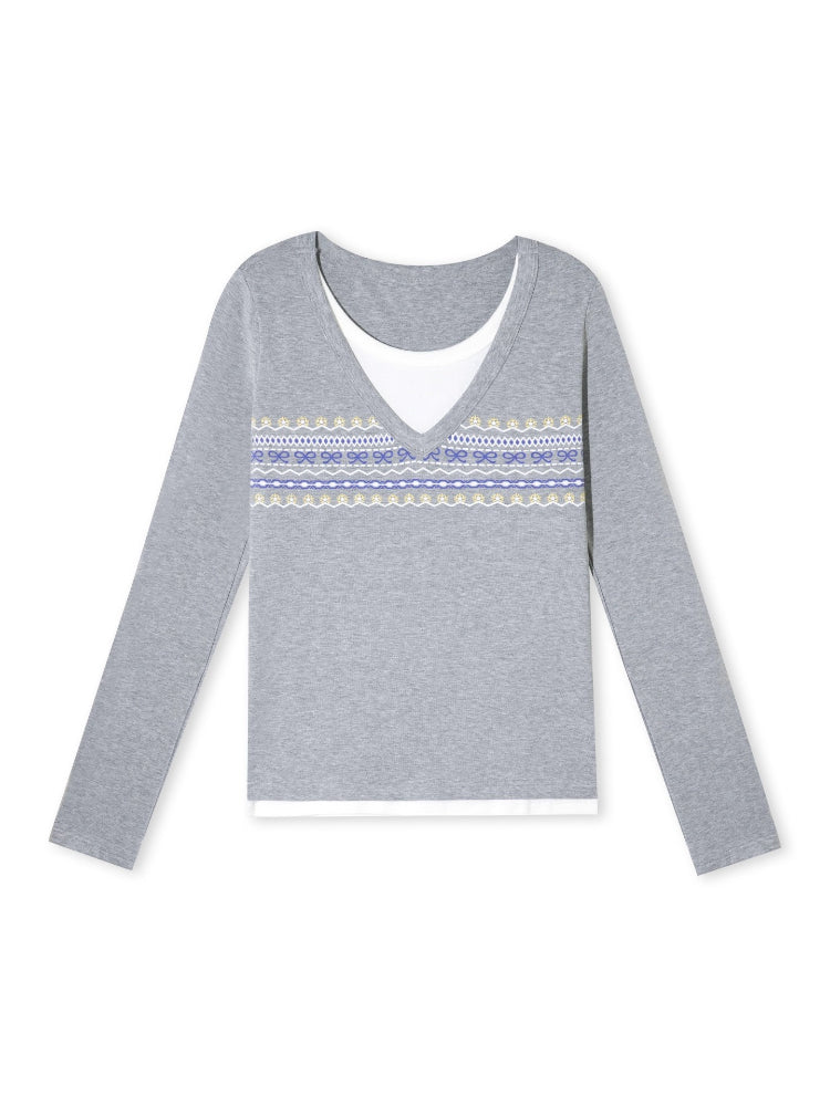 Fair Isle Two-Piece Tee