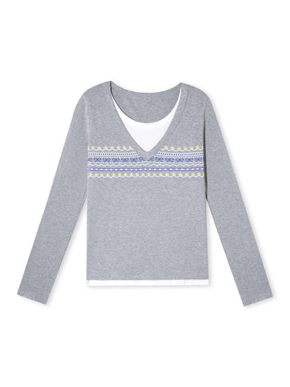 Fair Isle Two-Piece Tee