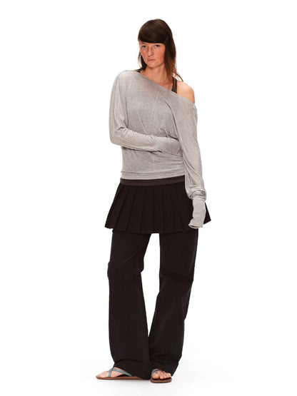 Lyocell Two-Piece Draped Top