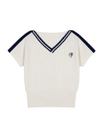 Contrast Knit Top