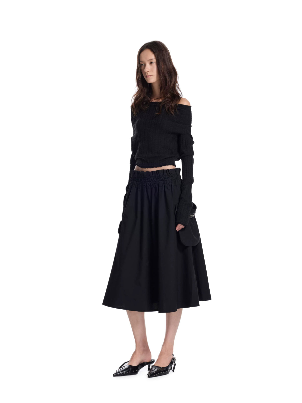 Reversible Cable Knit Embroidered Top
