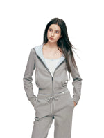 Contrast Hoodie Set