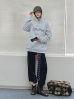 College Embroidered Cotton Hoodie