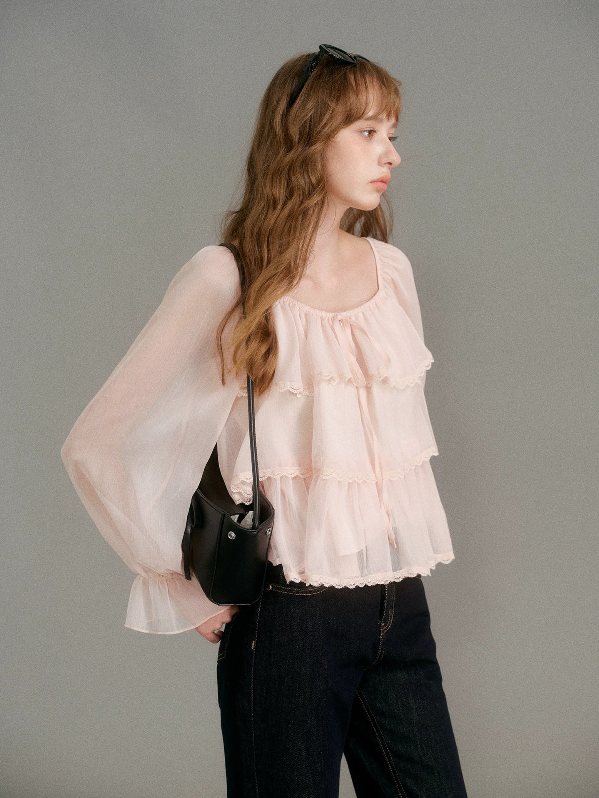 Chiffon Ruffle Blouse