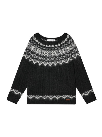 Fair Isle Cable Knit Sweater