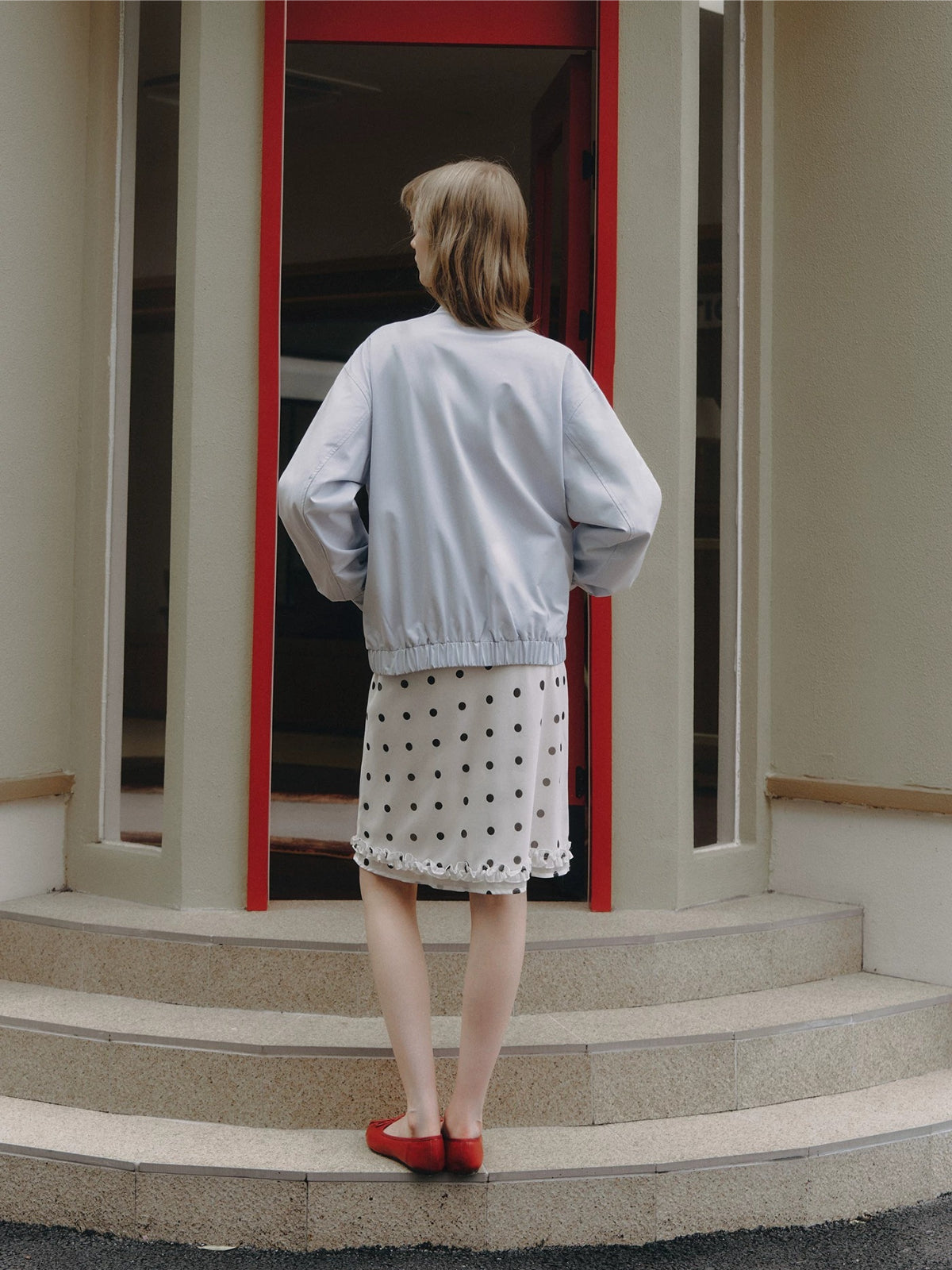 Polka Dot Midi Skirt