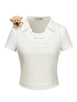 Knitted Layering Vest & Short-sleeve Two-piece T-shirt
