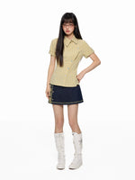 Plaid Slim Short Sleeve Shirt