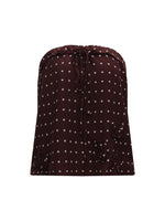 Polka Dot Tie Bandeau Top