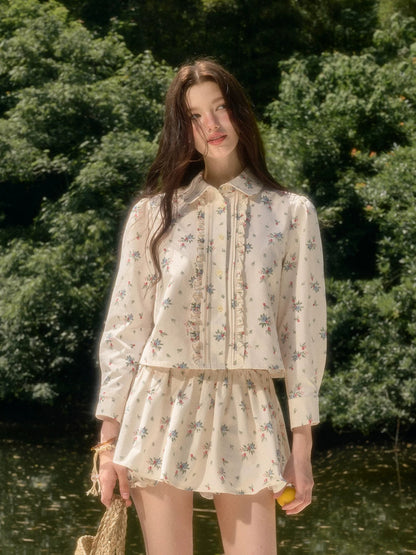 Mediterranean Floral Skort Set