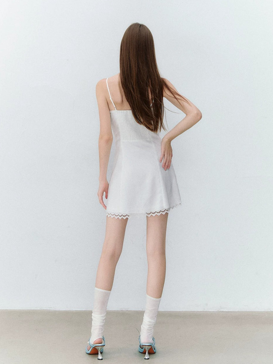 Bow Ruffle Cami Dress