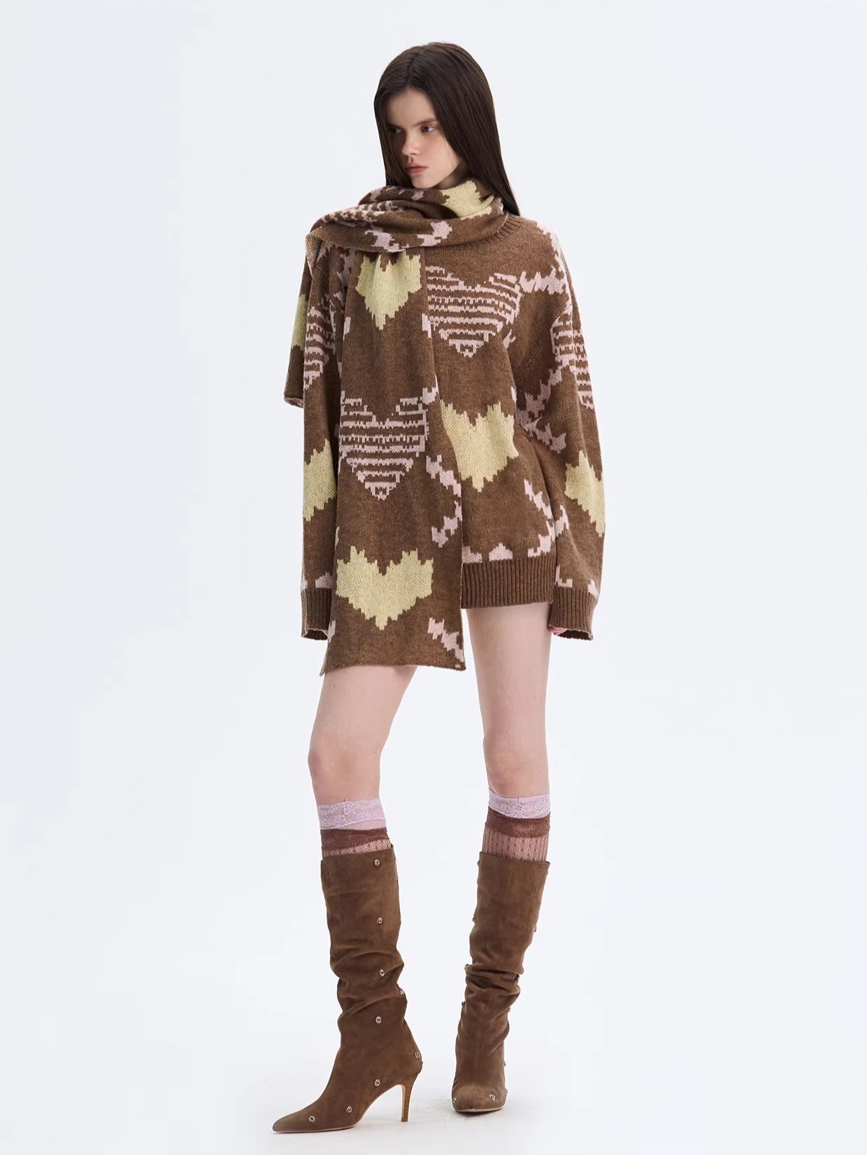 Pixel Jacquard Knit Set