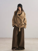 Pleated Wide-Leg Trousers