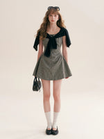 Pleated Gingham Cami Dress