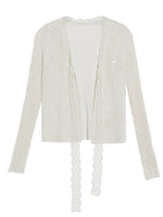Lace Trim Knit Cover-Up