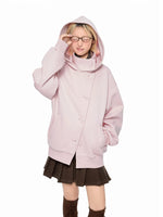 Academy Button Cropped Hoodie
