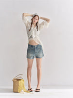 Rhinestone Denim Shorts