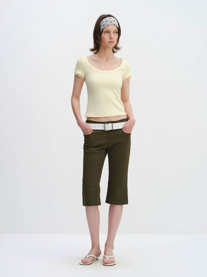 Retro Capri Cropped Pants