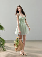 Floral Lace Tulle Slip Dress
