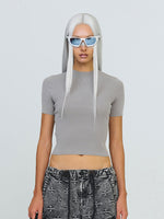 Hug High Neck Seamless T-Shirt