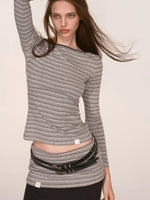 Contrast Striped Waist Wide-Leg Pants