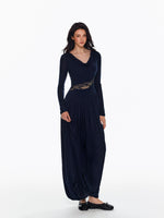 Tencel Wool Lace Waist Knit Dress
