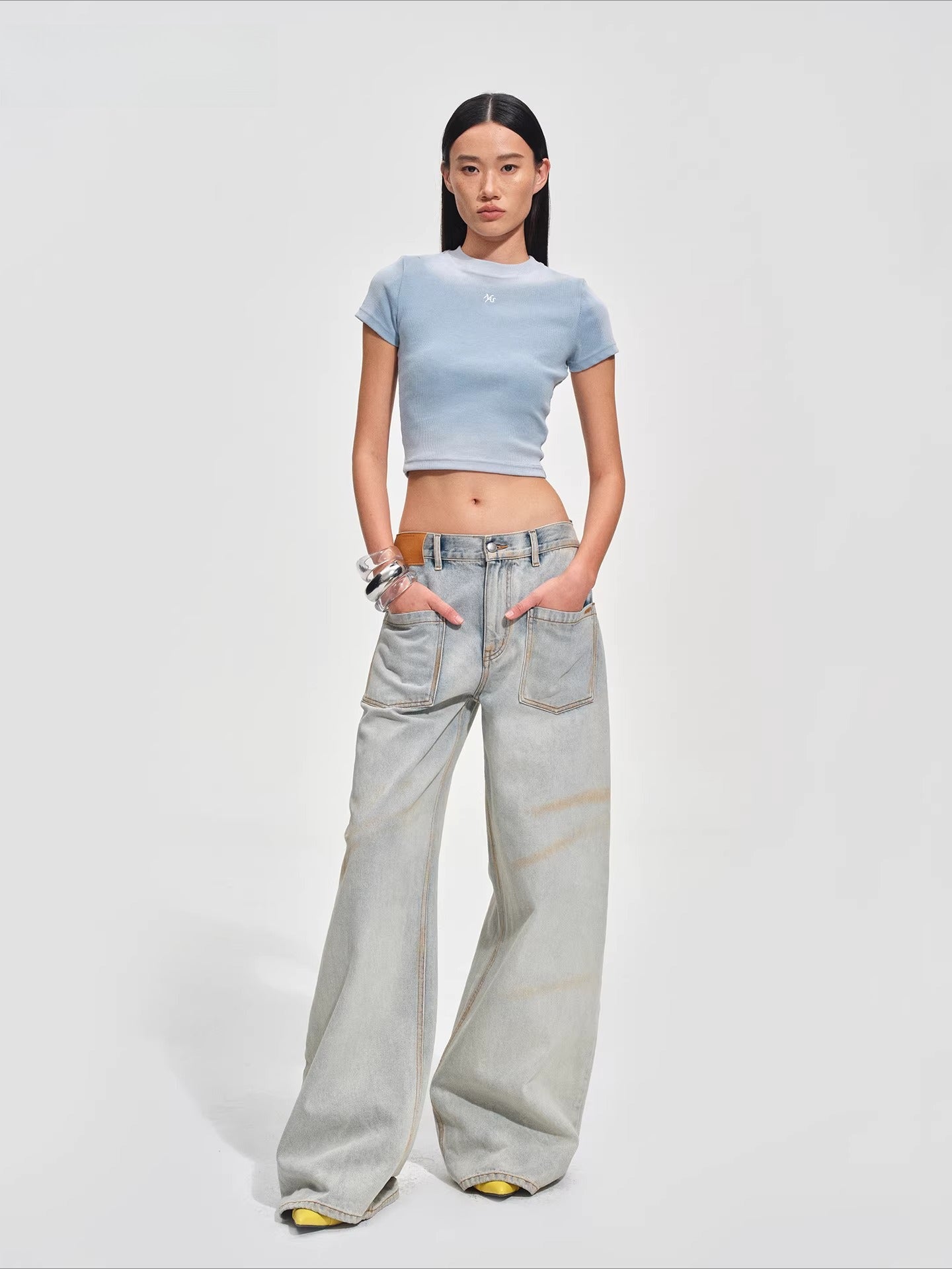 Equestrian Badge Washed Ribbed Tee