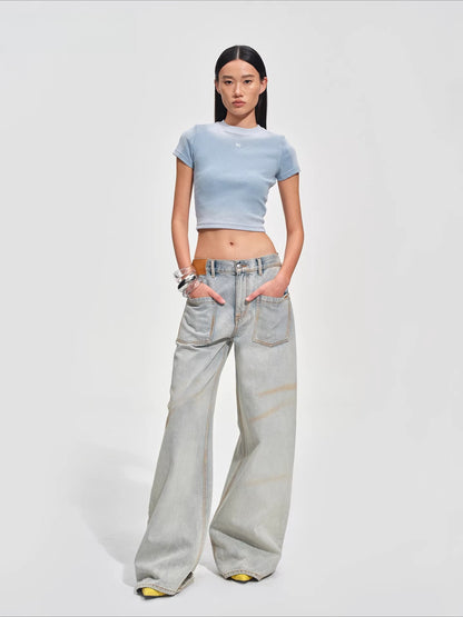 Equestrian Badge Washed Ribbed Tee