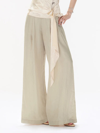 Acetate Wide Leg Pants