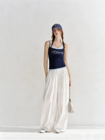 Contrast Logo Tank Top