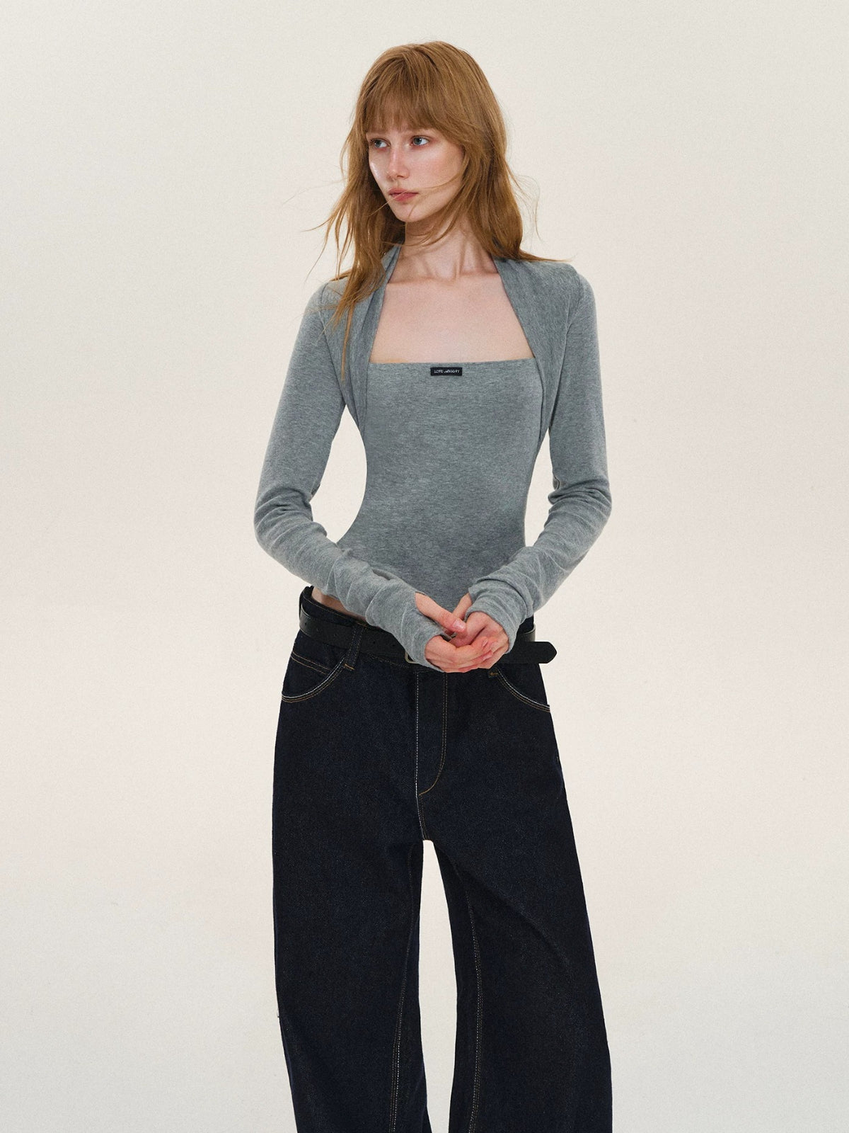 Layered Bolero Long Sleeve Top