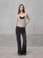 U-Neck Contrast Top