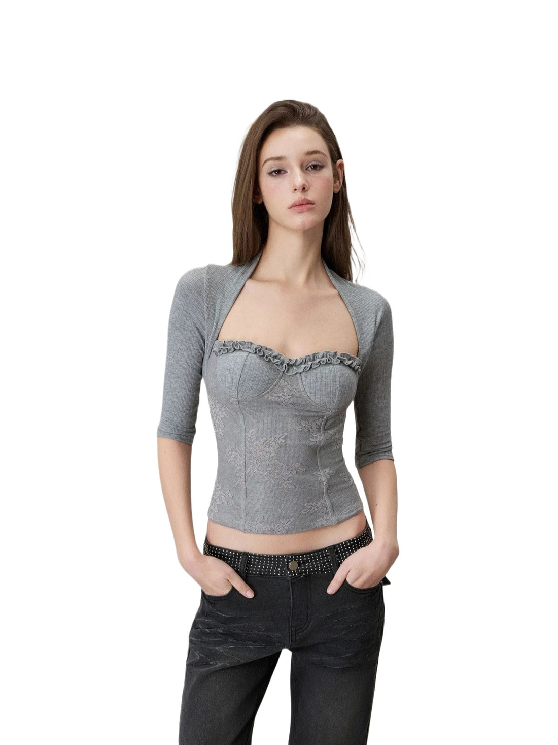 Lace Corset Slim Top